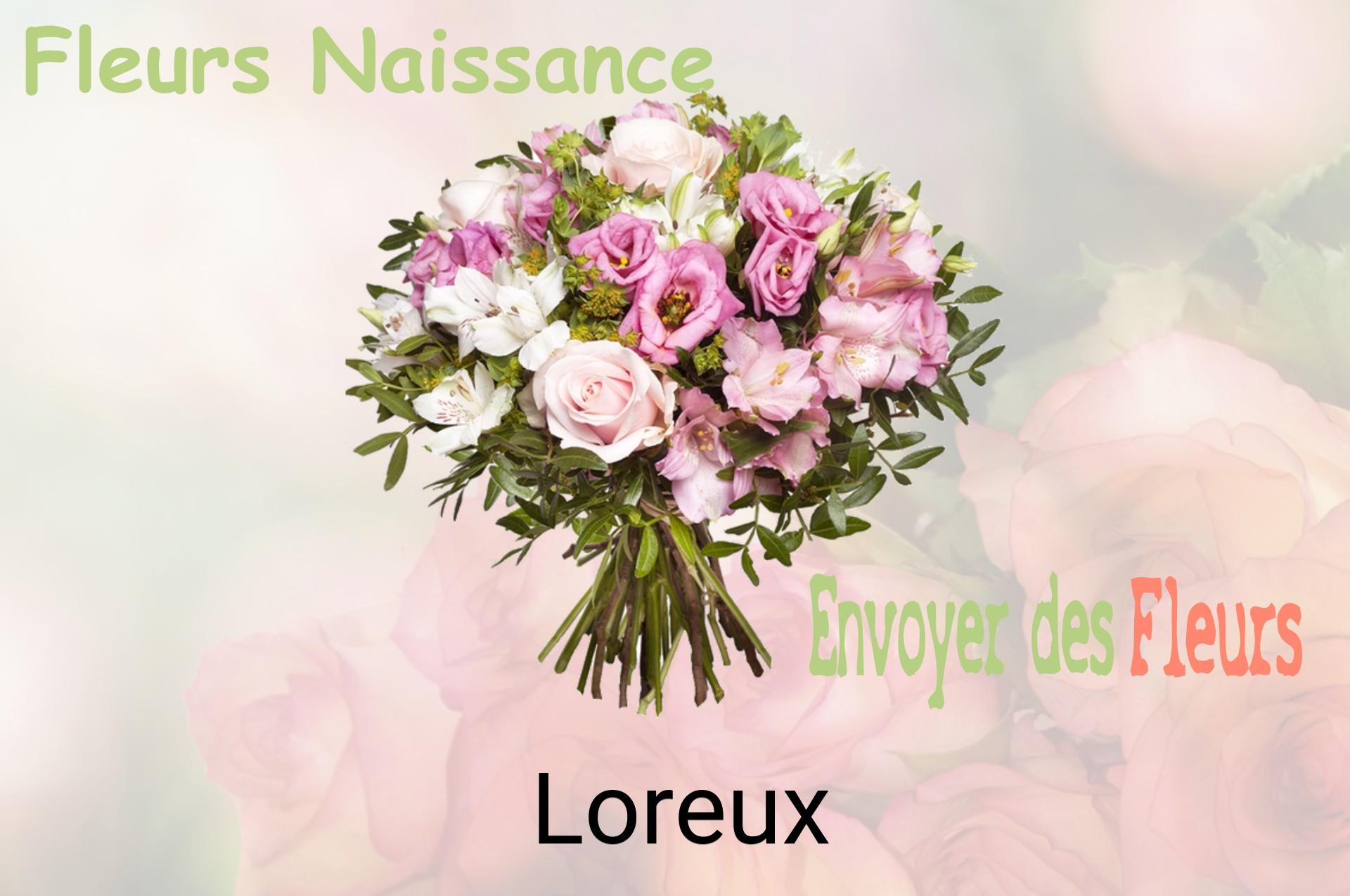 Bouquet de fleurs de naissance livré à Loreux